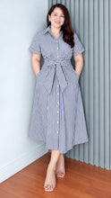 Load image into Gallery viewer, Cleo Striped Premium Cotton Dress 0001