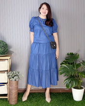Load image into Gallery viewer, Lana Soft light Denim Top and Skirt 0023