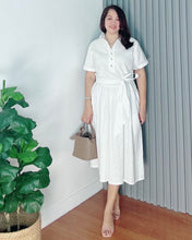 Load image into Gallery viewer, *Ara Premium Linen White Dress 0011
