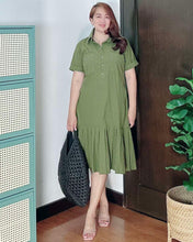 Load image into Gallery viewer, *Harper Plain Lemon Green Dress 0002