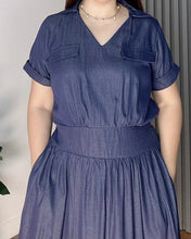 Load image into Gallery viewer, *Sam Maxi Plain Soft Denim Dress 0018