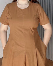 Load image into Gallery viewer, Belle Plain Cotton Linen Dress 0001