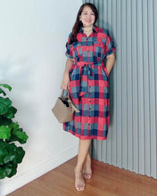 Load image into Gallery viewer, *Elena Checkered Dress 0099
