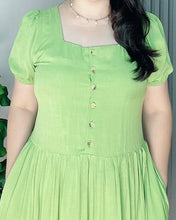 Load image into Gallery viewer, *Aubrey Apple Green Plain Dress 0172