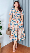 Load image into Gallery viewer, Solen Printed Puff Dress 0006