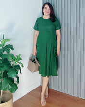 Load image into Gallery viewer, Belle Premium Linen Green Dress 0020