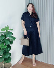 Load image into Gallery viewer, *Monique Premium Linen Dark Navy Blue  Coordinates  0014