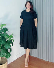 Load image into Gallery viewer, Belle Premium Linen Black Dress 0018