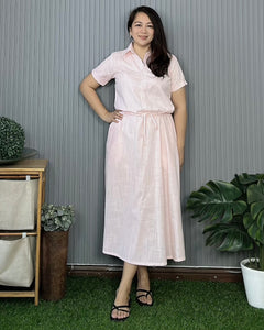 Dahna Plain Light Pink Dress 0254