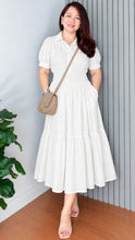 Load image into Gallery viewer, *Diana Cotton Linen White Dress 0129