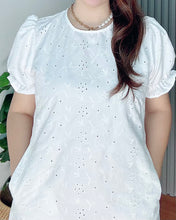 Load image into Gallery viewer, Scarlet  White  Eyelet Dress 0020
