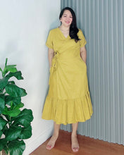Load image into Gallery viewer, Mara Premium Linen Overlap Dress 0024