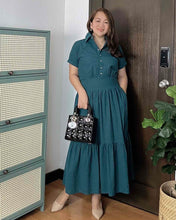 Load image into Gallery viewer, Lysa Plain Bluegreen Dress 0010