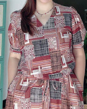 Load image into Gallery viewer, *Andi Drawstring Printed Dress 0035