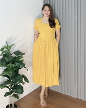 Load image into Gallery viewer, *Aubrey Plain Mustard Dress 0151