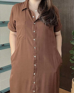 Nica Plain Choco Tunic Dress 0097