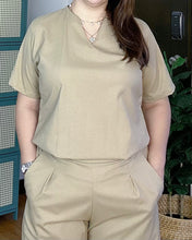 Load image into Gallery viewer, *Ada Plain Mocha Premium Linen Coordinates 0034