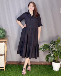 Lucy Plain Black Dress 0004