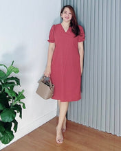 Load image into Gallery viewer, *Leigh Plain Dark Rust Dress 0108