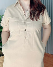 Load image into Gallery viewer, *Harper Plain Light Mocha Dress 0014