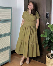 Load image into Gallery viewer, Lysa Plain Lemon Green Dress 0012