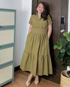 Lysa Plain Lemon Green Dress 0012