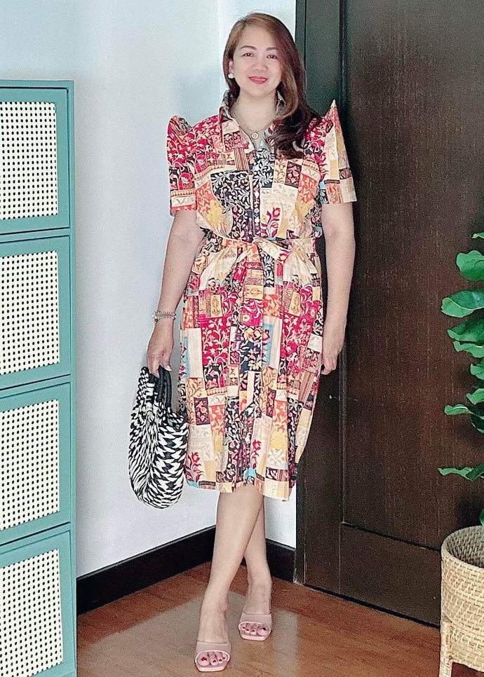 *Amor Filipiñana Printed Dress 0007
