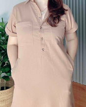 Load image into Gallery viewer, *Harper Plain Brown Dress 0012
