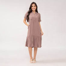 Load image into Gallery viewer, Hailey Plain Taupe Dress 0095