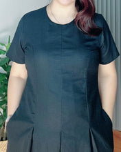Load image into Gallery viewer, Belle Premium Linen Black Dress 0018