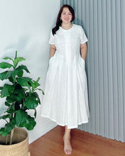 Load image into Gallery viewer, Demi Maxi Premium Linen White Dress 0018