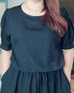 *Alexa Plain Black Dress 0006