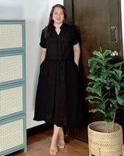 Load image into Gallery viewer, *Donna Plain Black Dress 0230