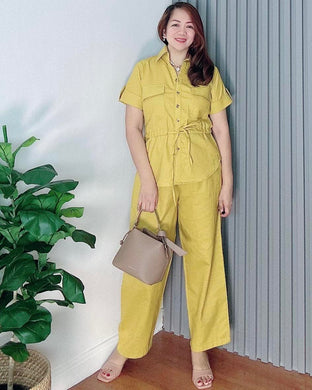 *Ingrid Premium Linen Mustard Coordinates 0009