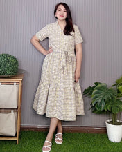 Load image into Gallery viewer, Pia Checkered Embroidery Dress 0232