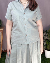 Load image into Gallery viewer, Trisha Premium Linen Sage Top and Skirt Coordinates 0010