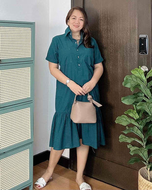 Giana Plain Blue Green Dress 0103