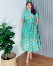 Load image into Gallery viewer, *Donna Printed Drawstring Dress 0365