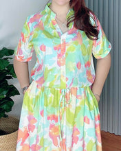 Load image into Gallery viewer, *Donna Printed Drawstring Dress 0371