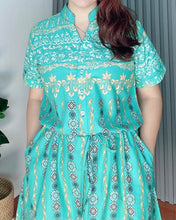 Load image into Gallery viewer, *Donna Printed Drawstring Dress 0365