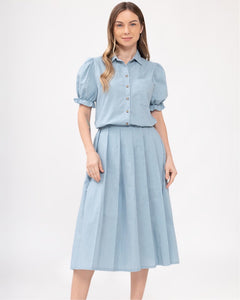 Elise Premium Linen  Top and Skirt Coordinates 0003