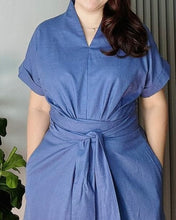 Load image into Gallery viewer, * Vera Plain Premium Linen Dress 0016