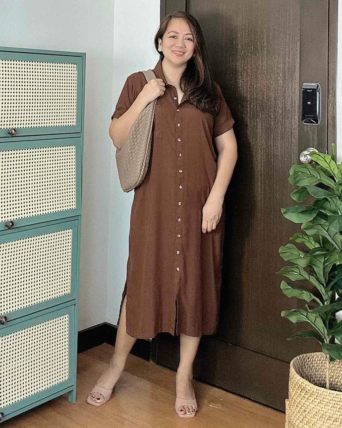 Nica Plain Choco Tunic Dress 0097