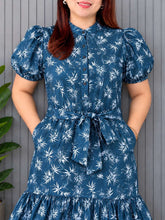 Load image into Gallery viewer, Celeste Printed Puff Sleeve Tiered Dress 0003