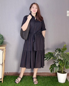 Lucy Plain Black Dress 0004