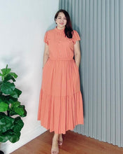 Load image into Gallery viewer, *Bela Maxi Plain Salmon Dress 0161