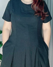 Load image into Gallery viewer, Belle Plain Cotton Linen Dress 0009