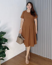 Load image into Gallery viewer, Belle Plain Cotton Linen Dress 0001