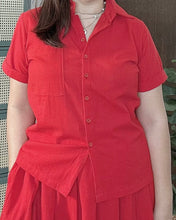 Load image into Gallery viewer, Trisha Plain Red Top and Skirt Coordinates 0016