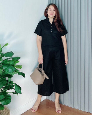 *Justine Black Premium Linen Coordinates 0018